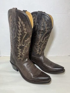 Old West Damen-Westernstiefel abgenutzt Leder durchbrochene Zehenpartie Größe 6 - Bild 1 von 7