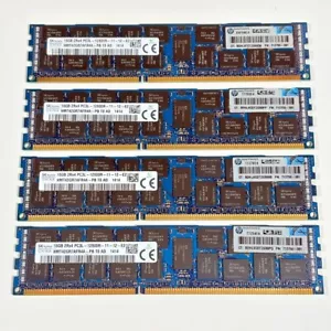 64GB 4x16GB HP Z620 Z800 Z820 DDR3-1600MHz PC3-12800R ECC Reg Memory 713756-081 - Picture 1 of 7