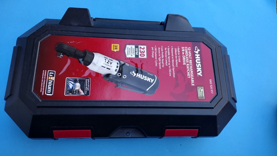 Husky 3/8" Trinquete Inalámbrico 12V Li-Ion Velocidad Variable con Cargador y Estuche Foto 1 de 1