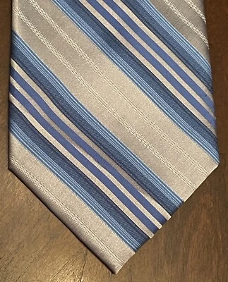 Apt. 9 Blue Gray Hand Made 100% Polyester Men’s Neck Tie Made In China - Image 1 of 4
