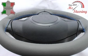FÜR GENESIS G70 19-19 GRAU LEDERLENKRADBEZUG, GESCHLOSSENE KANTEN, ROYALBLAU - Bild 1 von 6