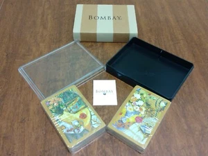 Bombay Co Playing Cards Birdcage Fish Floral Sealed Deck Plastic Case NIB - Picture 1 of 14