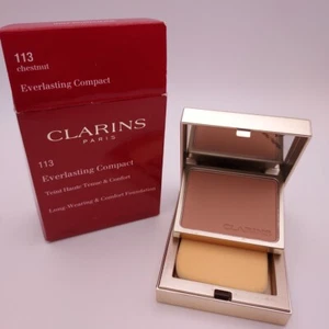 Base de maquillaje compacta Clarins Everlasting .3 oz 113 CASTAÑO  - Imagen 1 de 5