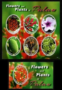 PALAU, SCOTT # 1305-1306, SET OF 2 MNH MINI SHEETS PLOWERS & PLANTS YEAR 2016 - Picture 1 of 4