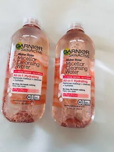Garnier SkinActive Micellar Cleansing Rose Water Makeup Remover Lot of 2 - Picture 1 of 2