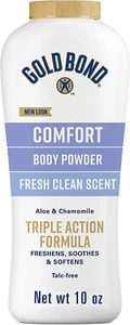Polvo corporal Comfort, 10 oz., sin talco, aroma fresco limpio con aloe y manzanilla - Imagen 1 de 9