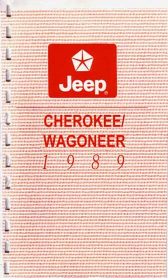 Jeep Cherokee Wagoneer 1989 manual del propietario guía del usuario libro de referencia del operador fabricante de equipos originales Foto 1 de 1
