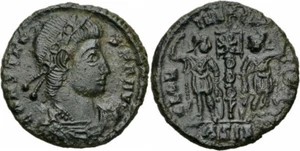 Constans Follis Siscia 337-340 GLORIA EXERCITVS Soldaten Christogramm RIC 88 / 1 - Picture 1 of 1