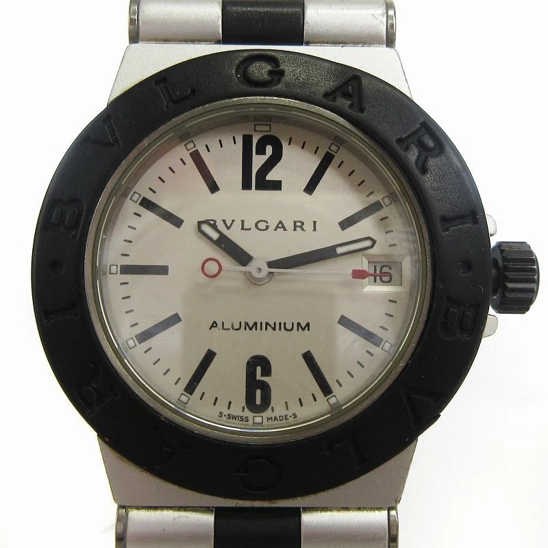 BVLGARI AL32TA Aluminum Watch Black Rubber Unisex Quartz Unisex Dial Analog - Image 1 of 4