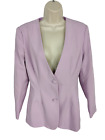 BNWT WOMENS BOOHOO UK 12 LILAC TAILORED OPEN BACK FITTED FORMAL BLAZER JACKET