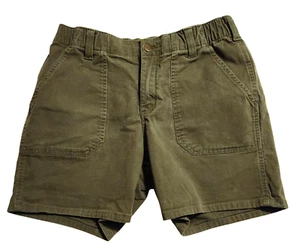 Carhartt Rugged Flex Canvas Work Shorts BS5730 Green Womens Size10 - Picture 1 of 8