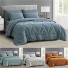 Chezmoi Collection Jasper Bed in a Bag Geometric Triangle Quilted Comforter Set