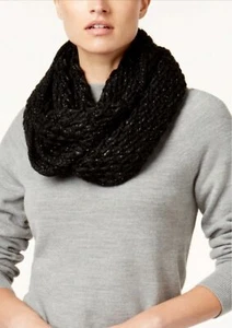 BCBGeneration Shimmering Tucked Stitch Infinity Scarf Black - Picture 1 of 1