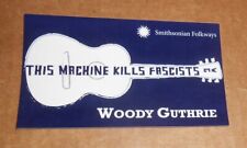 Woody Guthrie  Sticker Promo 5x3 This Machine Smithsonian Folkways
