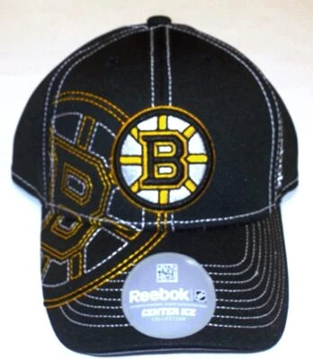 NHL Boston Bruins Reebok Adulto Estructurado Flex Fit Gorra Sombrero Gorro ¡NUEVO! Foto 1 de 2