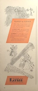 Kayser Gloves Gone With The Wind Movie Scarlett O'Hara Vintage Print Ad 1940 - Picture 1 of 4