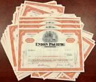50 pièces de l'Union Pacific Corporation - 50 certificats d'actions datés des années 1970-80