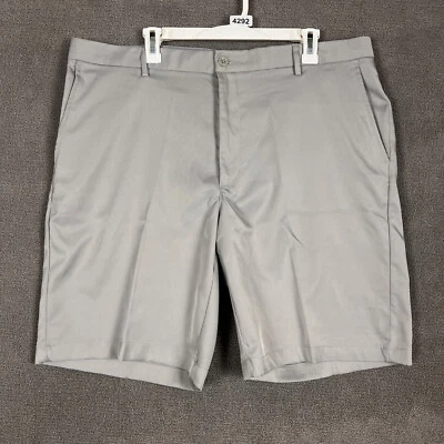 Pantalones Cortos de Golf Greg Norman Para Hombres 38 Sólidos Plisados Delanteros Gris Informales Foto 1 de 4