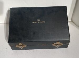 Antique Vintage Brown & Sharpe Micrometer Set Empty Case Box Holder RARE