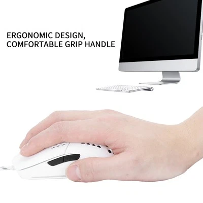 Mouse Rgb Wired Gaming 6400Dpi Hollow Design Computer Accessorie AM - Image 1 of 4