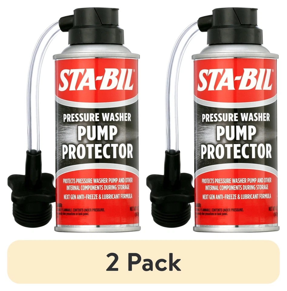 STA-BIL Pump Protector Pressure Washer Pistons Seal Saver Anti-Freeze 2 PACK NEW