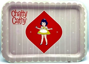 Rare 1962 Vintage Mattel Chatty Cathy Tea Tray 12.5" x 17" great logo!! - Picture 1 of 7