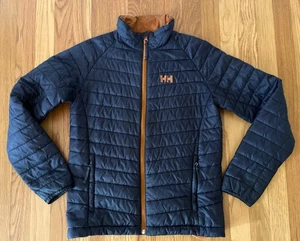 Helly Hansen Full Zip Puffer Jacket Kinder grau Größe 164/14 Logo - Bild 1 von 9