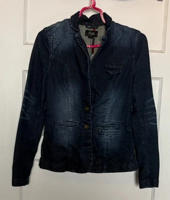 Chaqueta de jean Only Jeans azul oscuro talla XS Foto 1 de 4