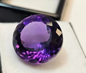 VVS Purple Amethyst Round Cut 10-12 Ct For Ring Loose EGL Certified Gemstone - Picture 1 of 7