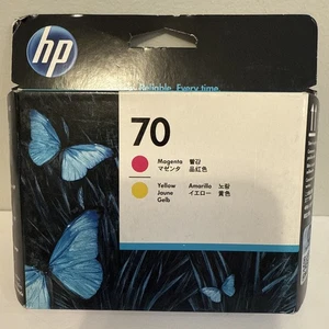 New Genuine HP 70 Photo Magenta / Yellow Printhead C9406A - Expired - Afbeelding 1 van 5