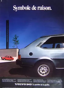 PRESSEWERBUNG 1978 VOLVO 343 SYMBOL DER VERNUNFT - ADVERTISING - Bild 1 von 1