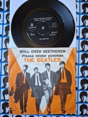 The Beatles Roll Over Beethoven Denmark 1965 Vinyl 7" 45 Please Mister Postman - Image 1 of 4