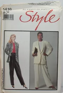Style Sewing Pattern 1416 Jacket Blouse Trousers Pants Size 12 - Picture 1 of 2