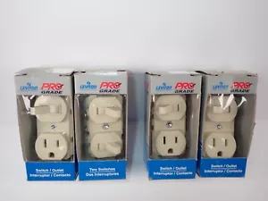 Leviton Pro Grade 5225-ISP Schalter Buchse Combo 5224-ISP Doppelschalter Elfenbein - Bild 1 von 7