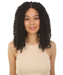 LUXLUXE Tierra Curly 19" Long 4x4 Hand Tied Lace Braided Wig, BLB-0141 - Picture 1 of 128