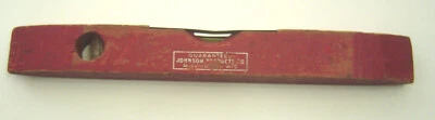 Vintage Johnson Products Co. 2 bubble 9 in. Torpedo Wooden level - Image 1 of 4