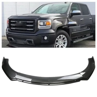 For GMC Sierra 1500 Carbon Fiber Style Front Bumper Lip Spoiler Splitter US - Imagem 1 de 4