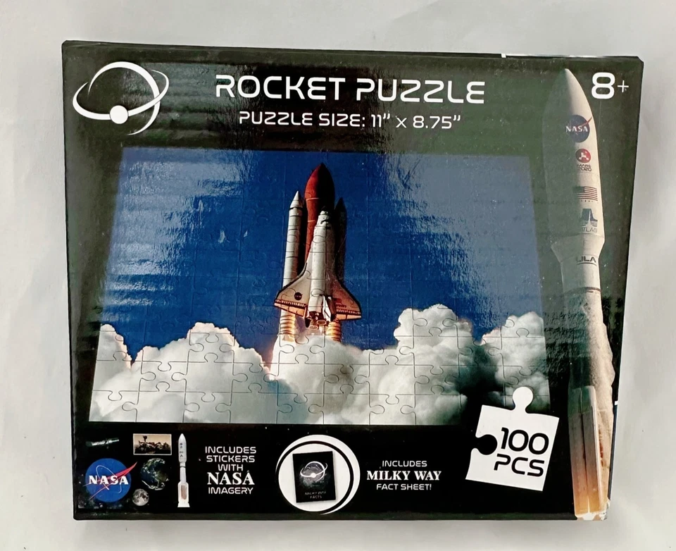 🚀 NASA Rocket Puzzle • 100 Pc Space Shuttle Jigsaw 🧠 NEW - Image 1 of 3
