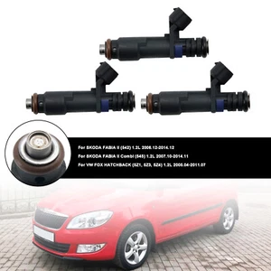 3PCS Fuel Injector 03D906031G Fit VW Fox Hatchback Fit Skoda Fabia II 1.2L S11 - Picture 1 of 17
