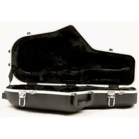 with Single Shoulder Strap Silver Crossrock ABS Molded Alto Saxophone Case-Rectangular CRA861ASSL-R 