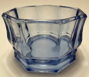 Vtg Blue Indiana Glass Hexagon Bowl Concord Paneled Octagon Mid Century - Picture 1 of 9