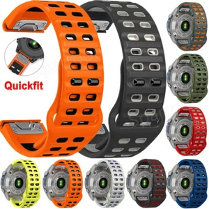 Quick Fit Watch Strap Silicone Band For Garmin Fenix 8 7 7X Solar 6 6X Pro 5 5X - Picture 1 of 52