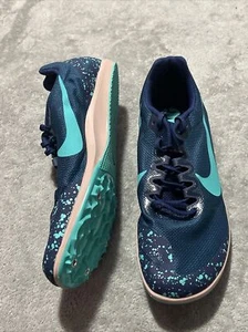 Nike Zoom Rival D 10 Distance Spikes Blue Jade Taupe 907566-401 Unisex M 11 - Picture 1 of 3