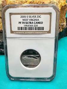 2005-S West Virginia Silver Statehood Quarter NGC PF 70 ULTRA CAMEO - Picture 1 of 1
