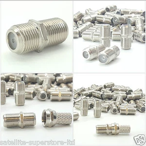 5x Joiner Barrels Connector F Plug Coupler Adaptor for Sky Plus HD TV Coax Cable - Picture 1 of 6