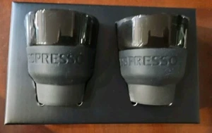 Nespresso Touch Espresso Cups Black Ceramic w/ Silicone Grip - Picture 1 of 5