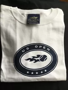 NUEVO * US OPEN Camiseta Blanca Mangas Cortas * 100% Algodón Preencogido * MEDIANA - Imagen 1 de 2