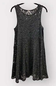 Free People Lace Dress Women Small Stretch Mini Black Coastal Beach - Picture 1 of 7