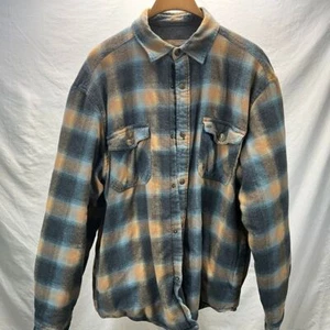 Legendary Whitetails Plaid Flannel Thermal Lined Button Up Shirt Jacket L - Picture 1 of 5
