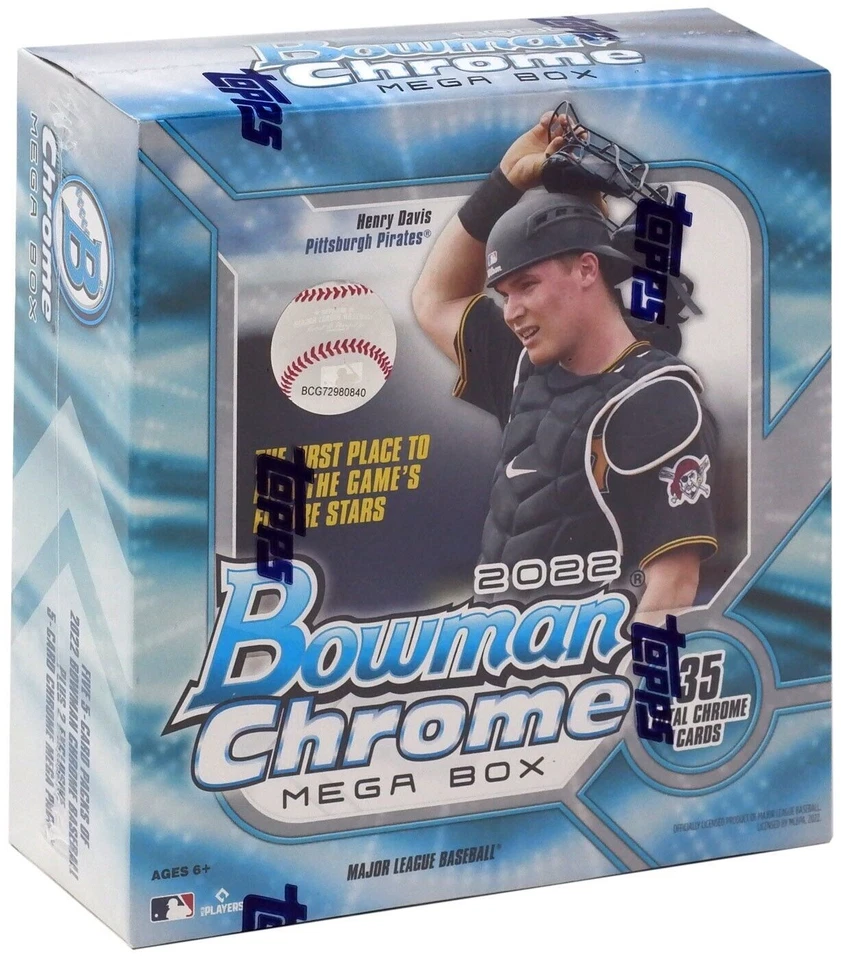 Topps 2022 Bowman Chrome Baseball Mega Box - 35 Cards